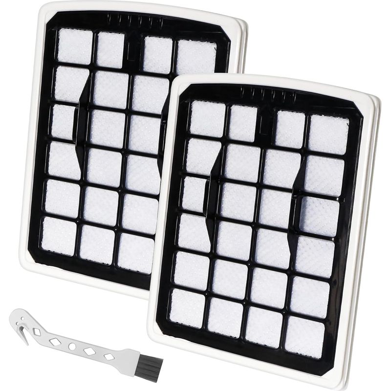 2 Hepa-filter – Staubsaugerzubehör – Waschbar Und Langlebig – Für Eureka Nf Apollo – Weiß