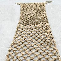 Dekoratives Seilnetz Für Den Innen- Und Außenbereich, Sicherheitsnetz Aus Hanf, Absturzsicheres Jute-treppengeländer Für Balkone Und Kinder, 0,5 X 2 M -