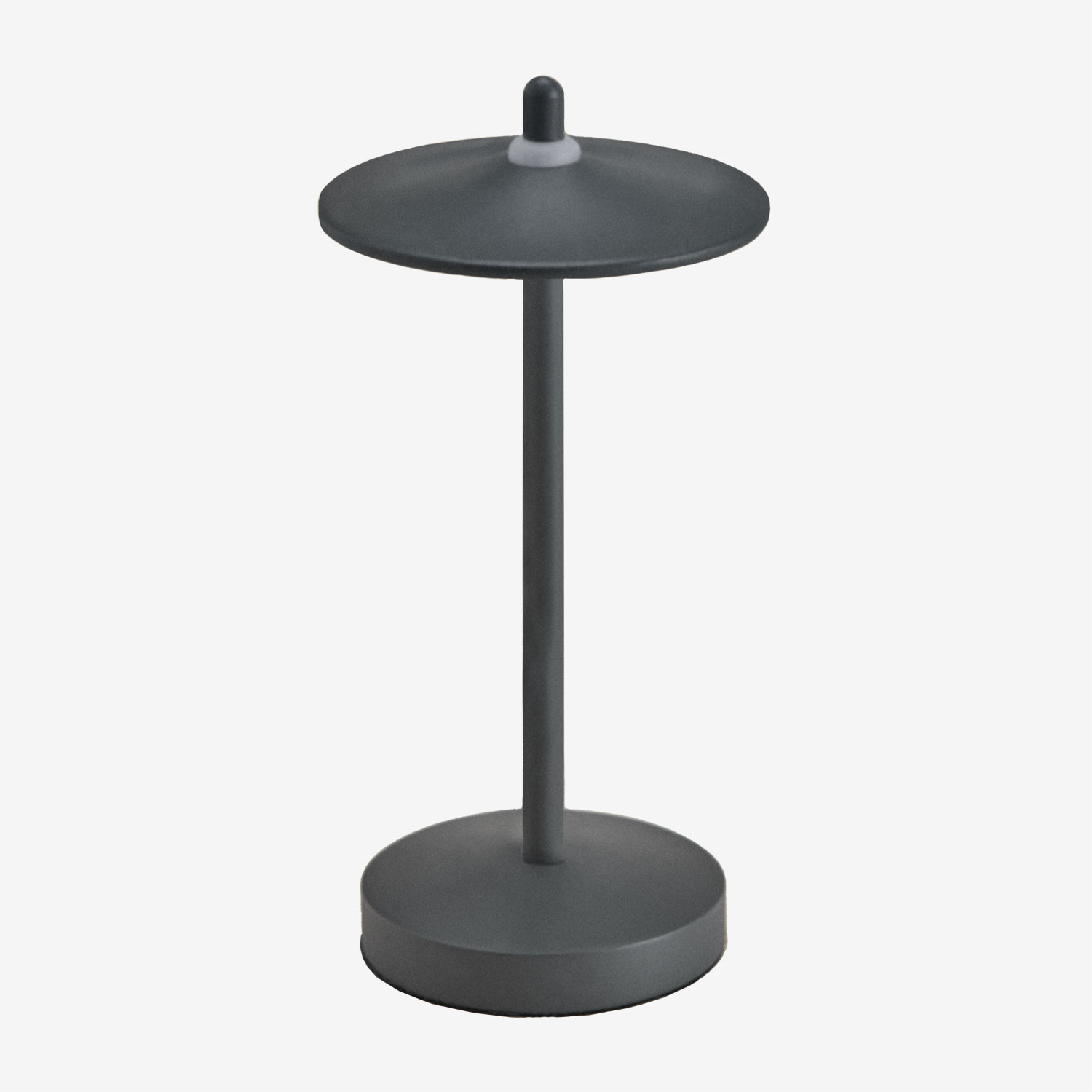 Sklum Kabellose Led-tischlampe Aus Eisen Zuniga Grau Graphit