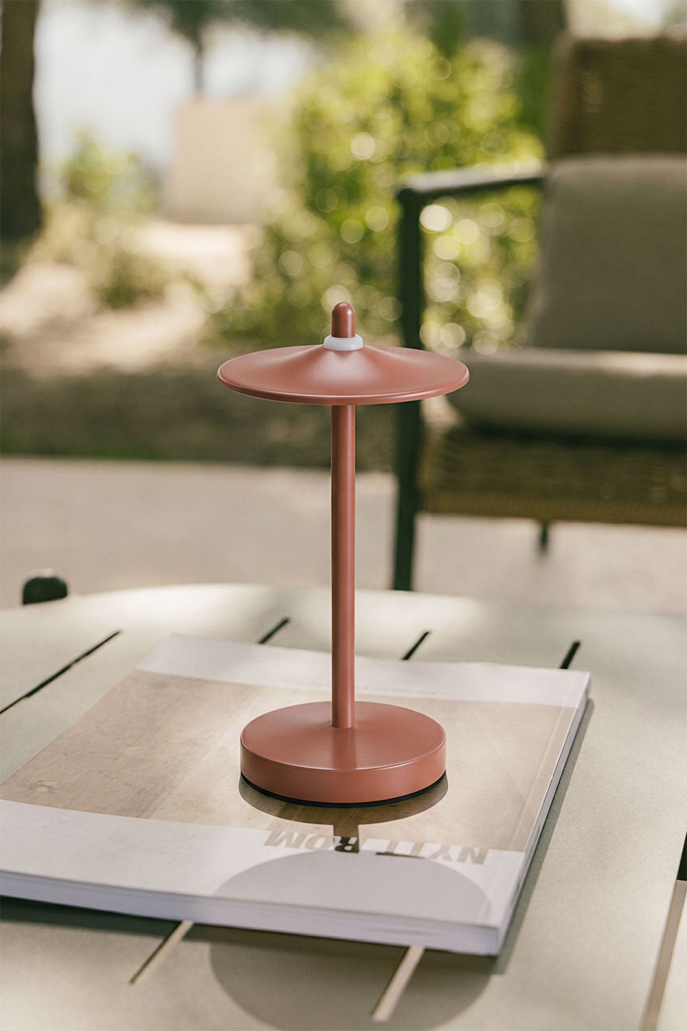 Sklum Kabellose Led-tischlampe Für Den Außenbereich Aus Eisen Zuniga Terracotta
