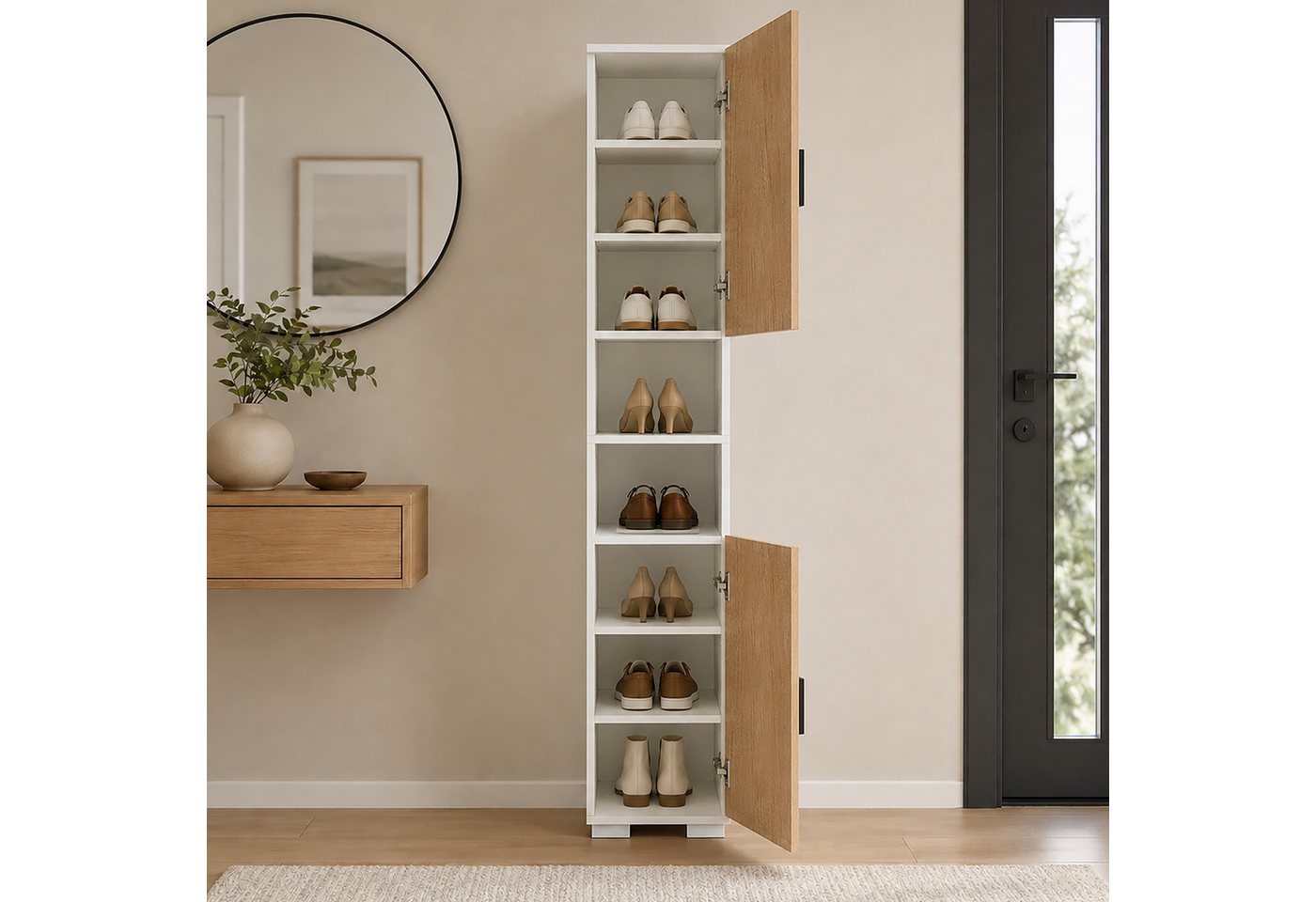 Holz Schmaler Schuhschrank Gados M Bild 3
