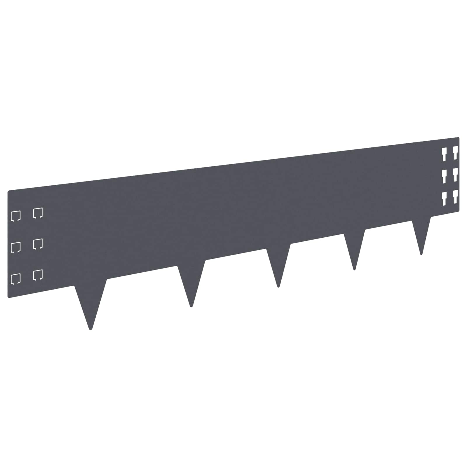 Raseneinfassung 10 Stk. 100 X 25 Cm Stahl Anthrazit Vidaxl