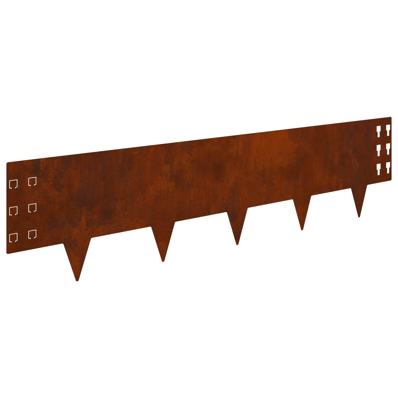Raseneinfassung 30 Stk. 100 X 25 Cm Stahl Rostig Vidaxl