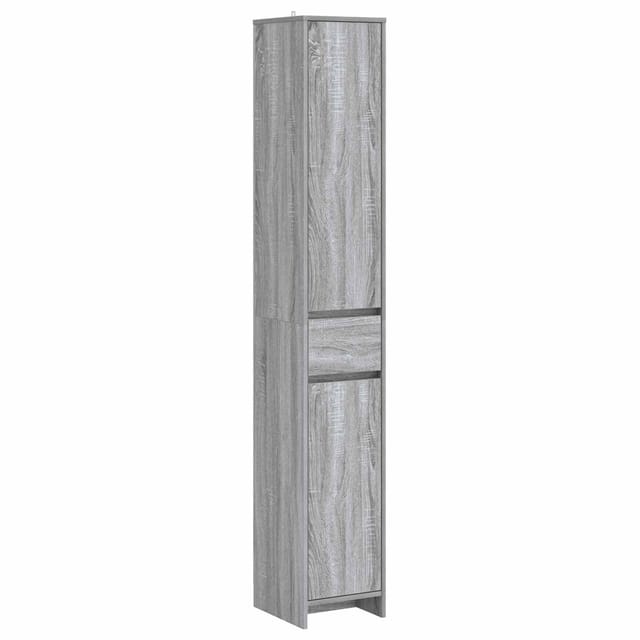 Badezimmerschrank Grau Sonoma 30 X 33 X 190 Cm Holzwerkstoff Vidaxl