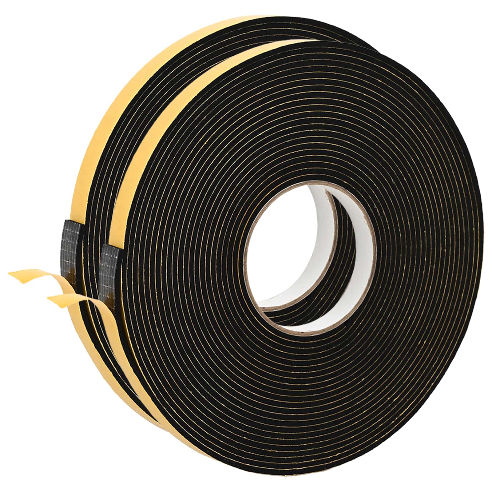 Selbstklebendes Schaumstoffband 2 Stk. Schwarz 10mm X 10m Vidaxl