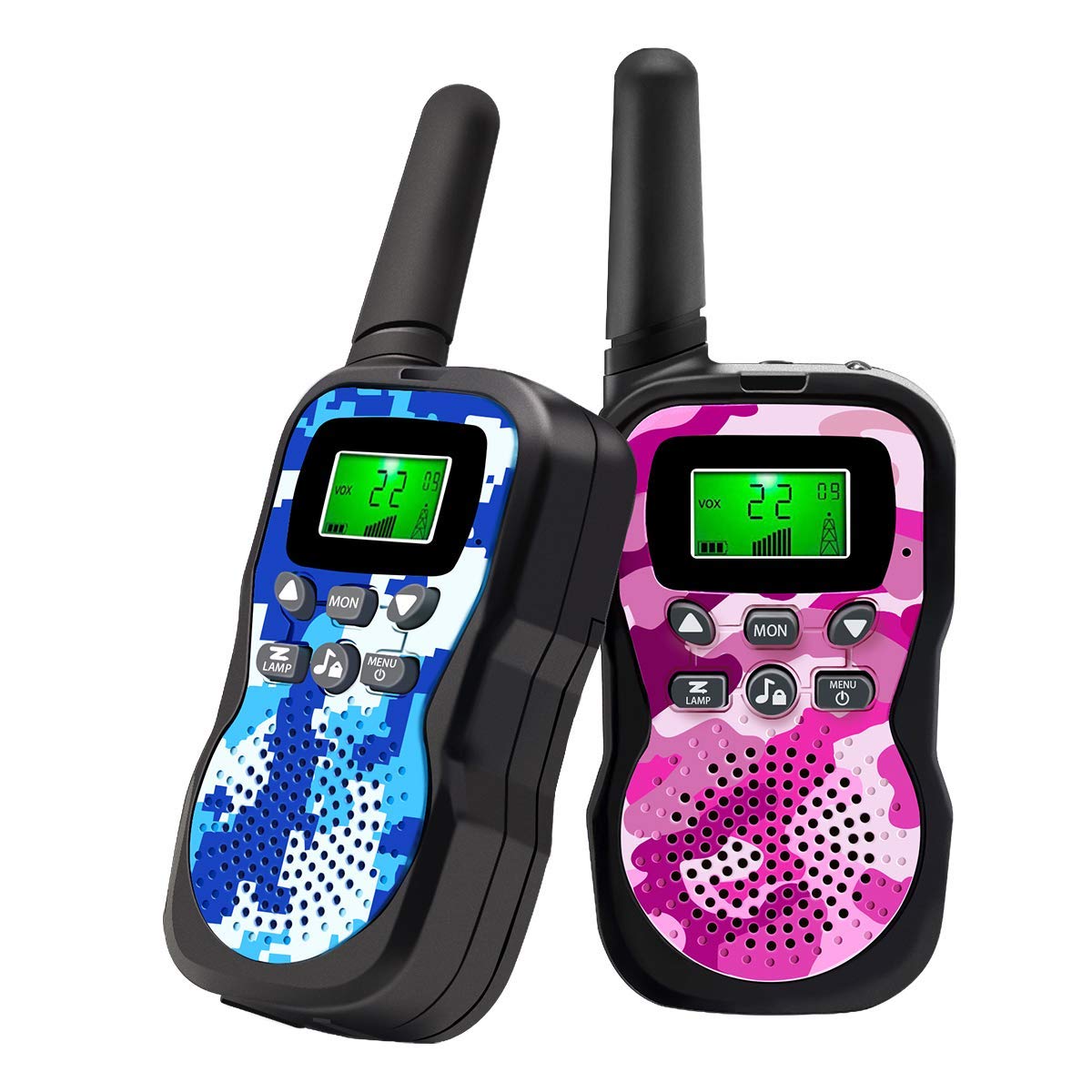 Walkie-talkie Für Kinder Von 3 Bis 12 Jahren, Mit Hintergrundbeleuchtetem Lcd-bildschirm Und Taschenlampe, Reichweite Bis Zu 3 Km. Geschenkidee Für Kinder Von 3 Bis 12 Jahren.