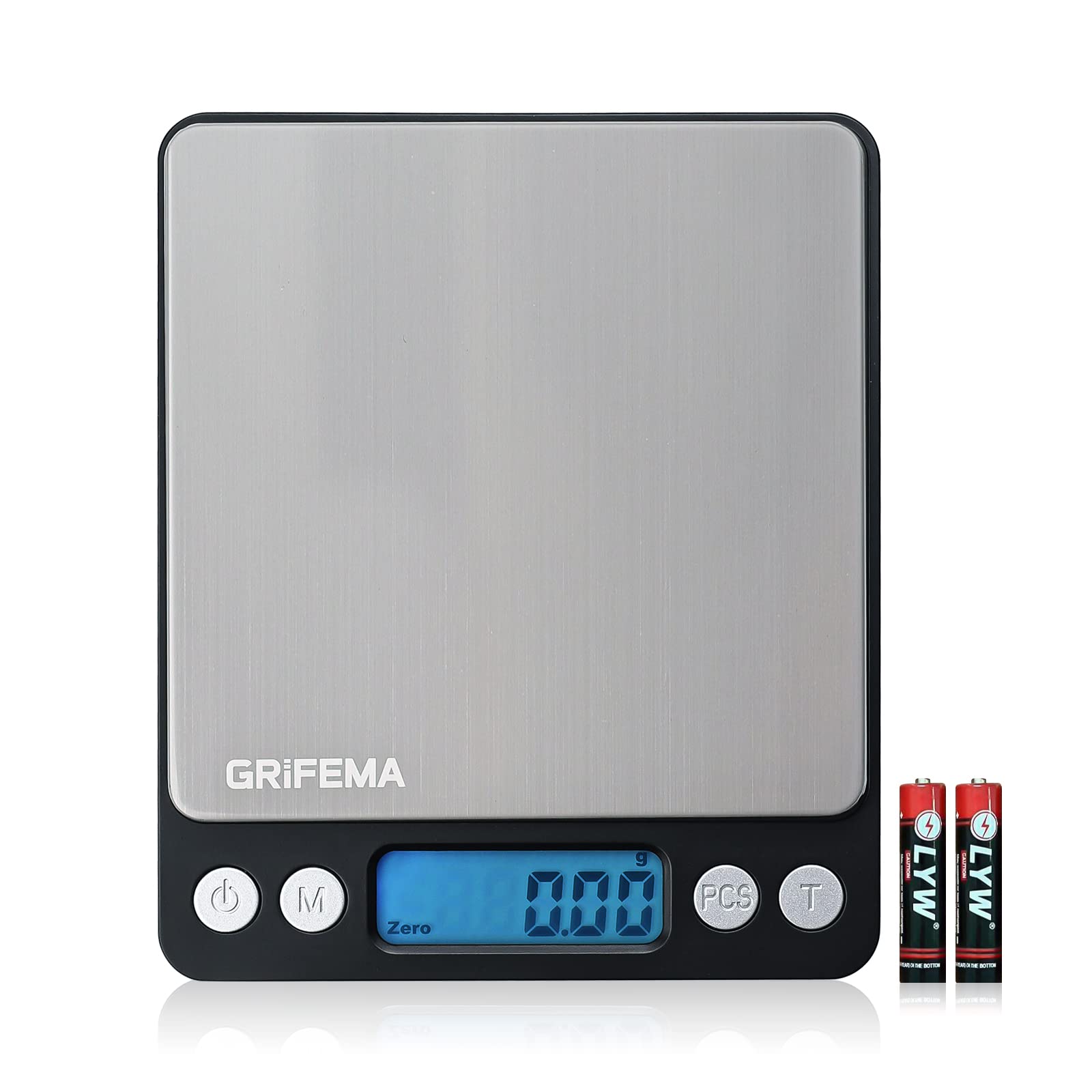 Elektronische Küchenwaage 0,05–500 G, Genauigkeit 0,01 G, 10 X 10 Cm Edelstahlplattform, Hintergrundbeleuchtetes Lcd-display, 6 Maßeinheiten, Tara-funktion