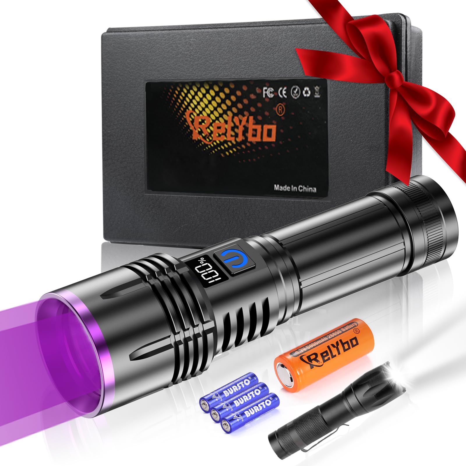 Wiederaufladbare 365-nm-uv-taschenlampe, Uv-schwarzlichtlampe, Ultraviolett-schwarzlichtlampe, Schwarzlichtlampe Für Holz, 30-w-uv-taschenlampe [energieklasse A+++]