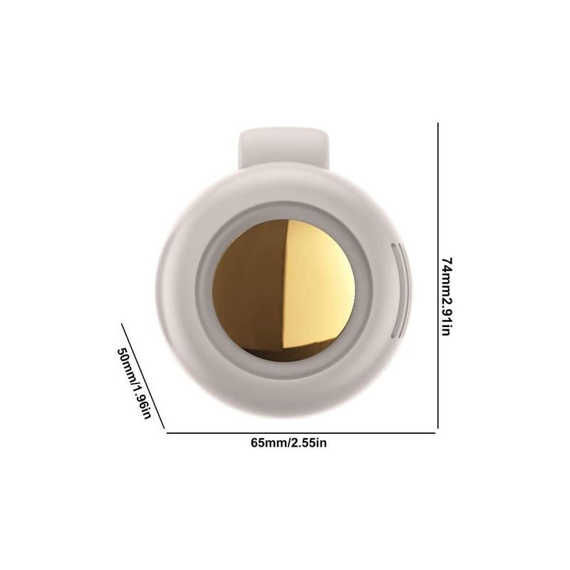 Wiederaufladbarer Tragbarer Ventilator – Mini Cyclone Clip-on Ventilator, 3-stufiger Nackenventilator Mit Freisprechfunktion (typ-c-anschluss, Weiß)
