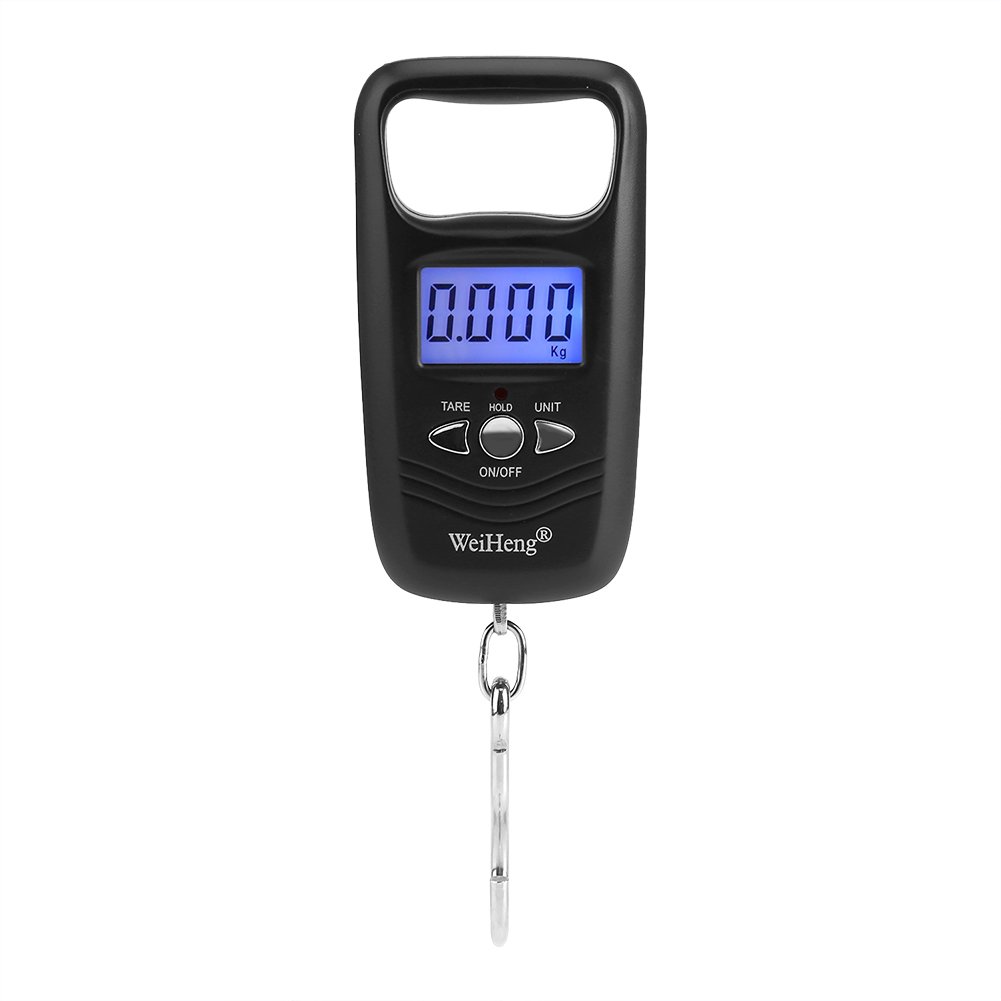 Garosa Mini Tragbare Elektronische Kranwaage, Hängewaage Mit Lcd-anzeige, Angelwaage Für Die Außenküche, 50 Kg (schwarz), Küchenwaage.