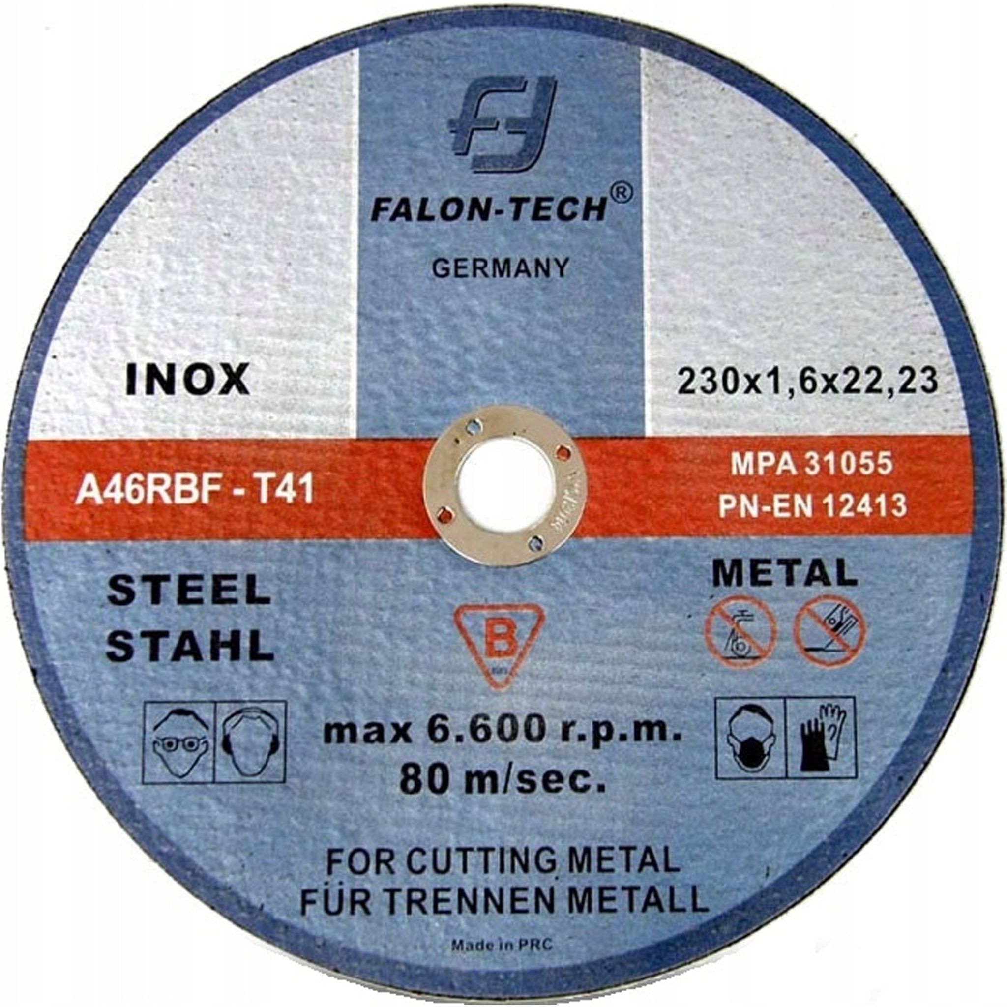 Metalltrennscheibe 230 X 1,6 Falon Tech Edelstahl