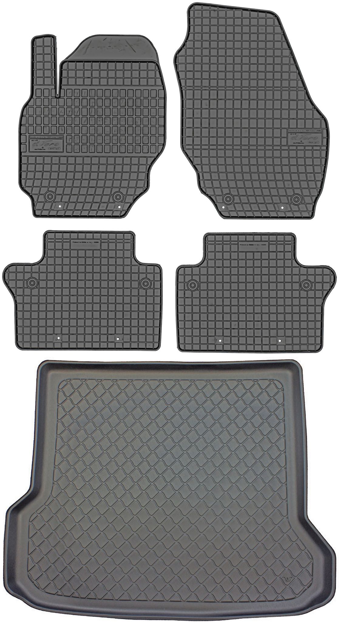 Volvo Xc70 Ii Kombi Von 09.2007-2016 Set - Gummifußmatten + Kofferraummatte