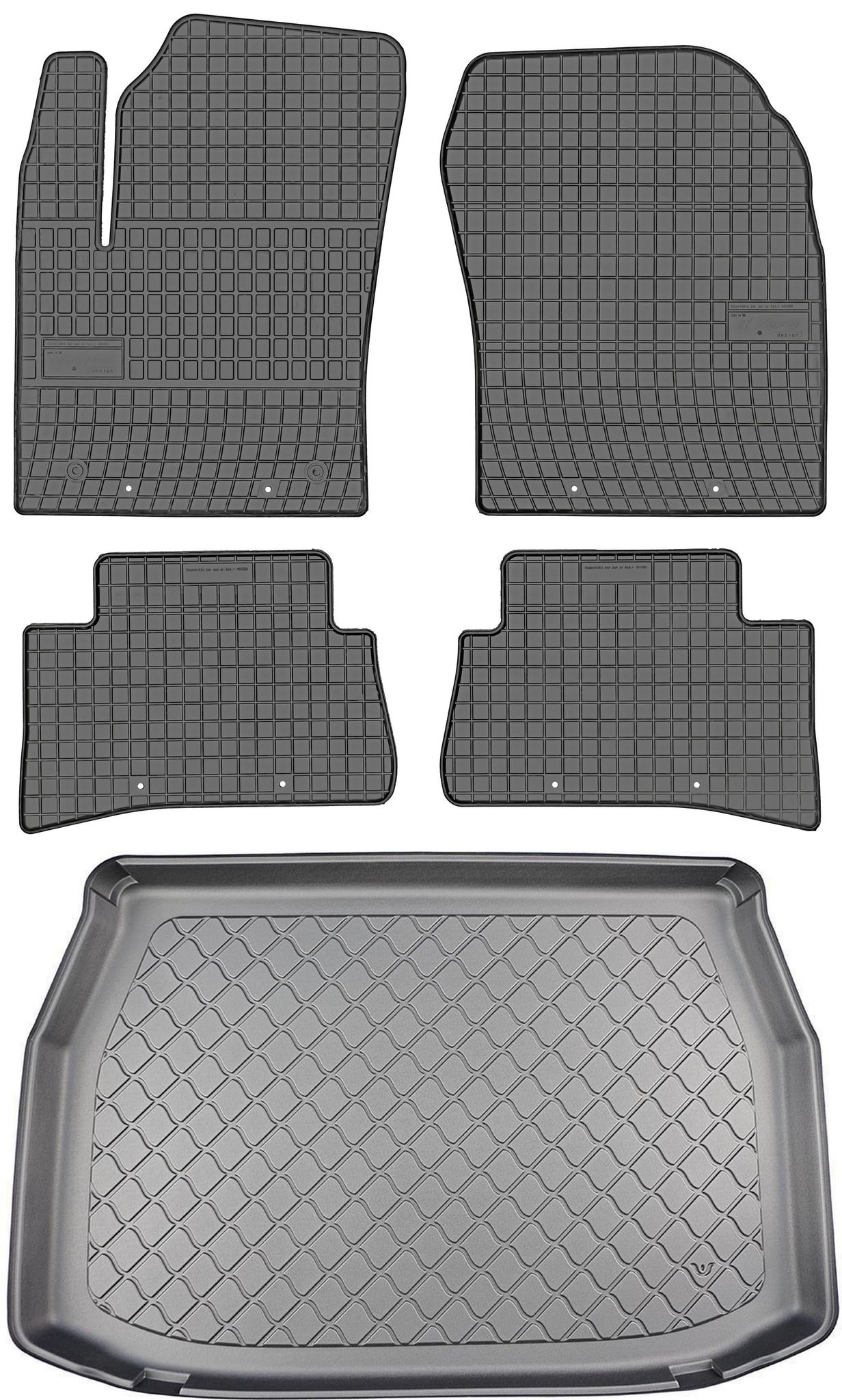 Toyota C-hr Suv Ab November 2019 Set – Gummifußmatten + Kofferraummatte