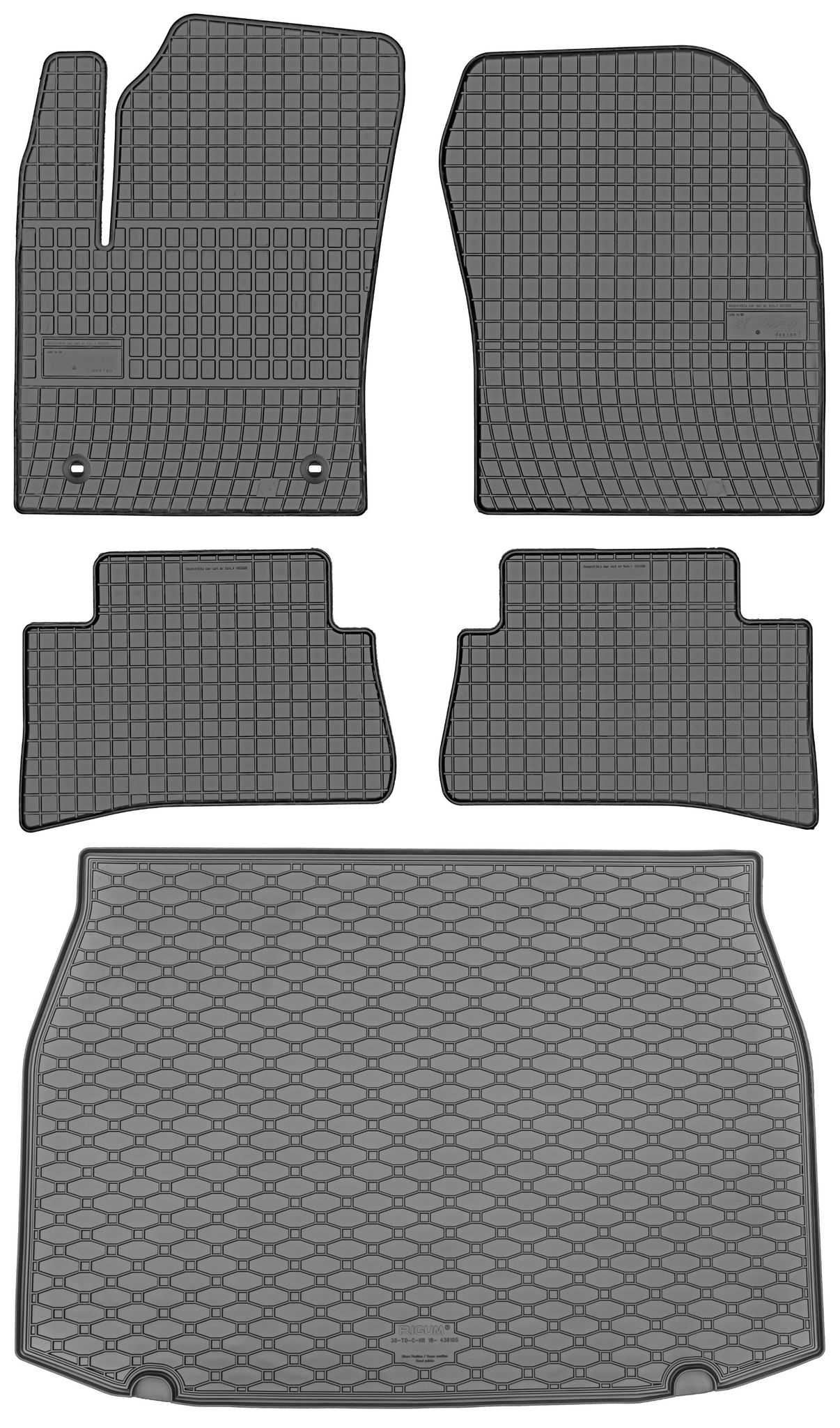 Toyota C-hr I Crossover Von 01.2017-2023 Set - Gummifußmatten + Kofferraummatte