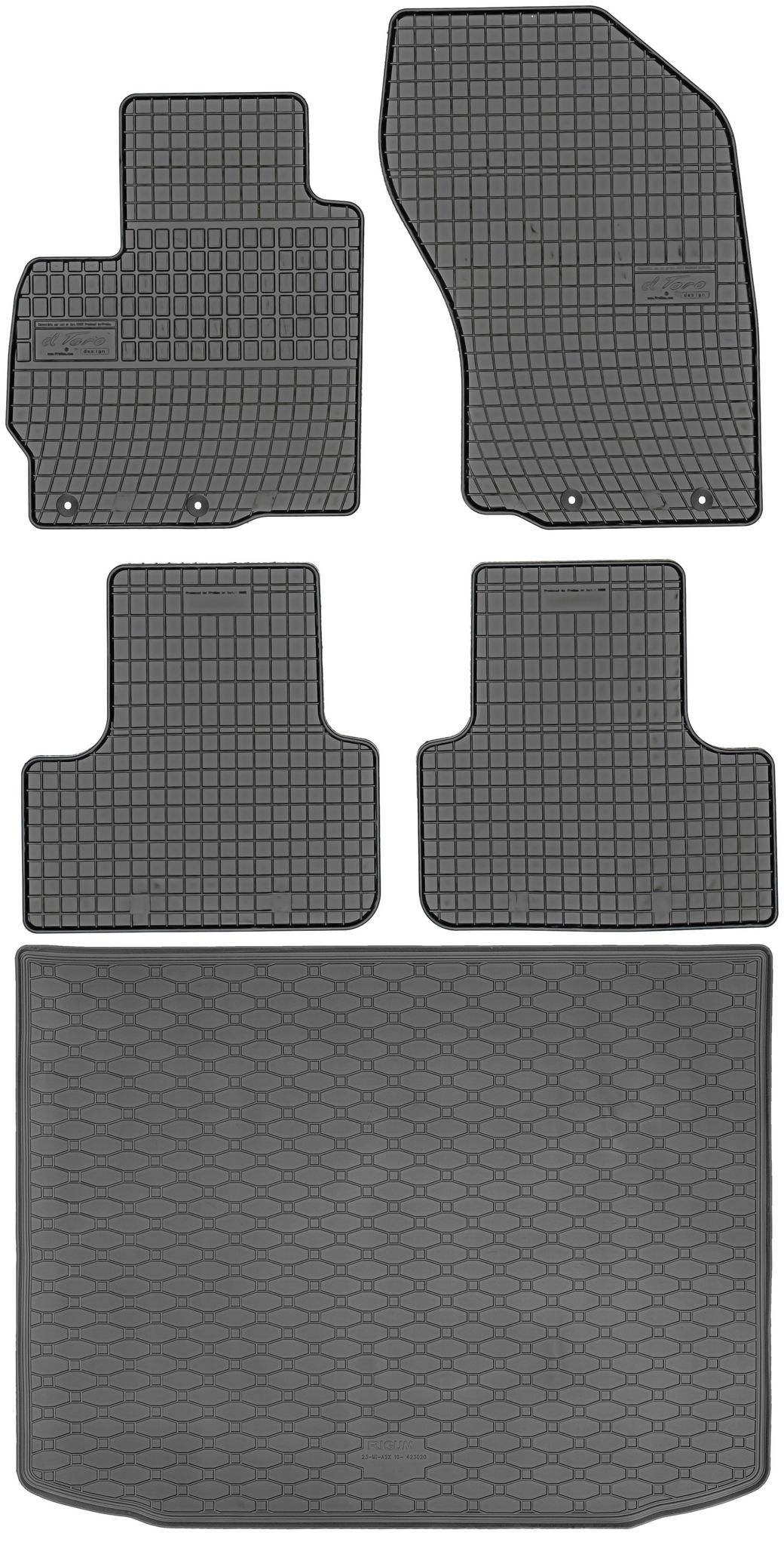 Mitsubishi Asx I Crossover (05.2010–12.2021) – Set: Gummifußmatten + Kofferraummatte