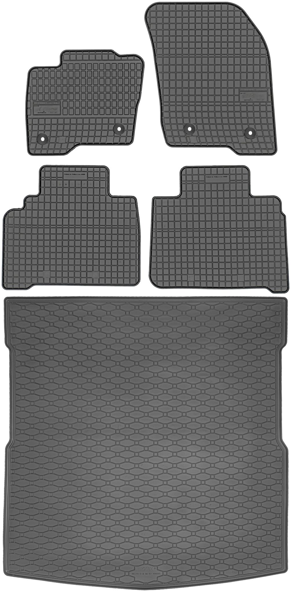 Ford S-max Ii Minivan (09.2015–2023) – Set: Gummifußmatten + Kofferraummatte