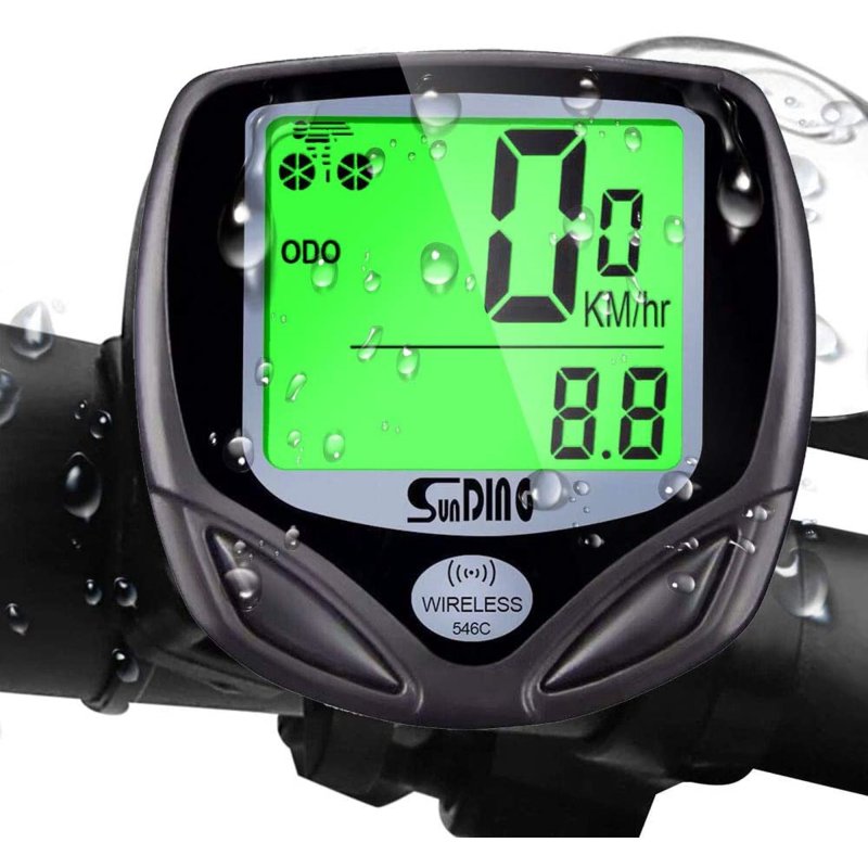 Cyclotech Kabelloser Geschwindigkeits- Und Kilometerzähler Mit Lcd-bildschirm, Wasserdichter Fahrradcomputer Für Rennräder Und Mountainbikes