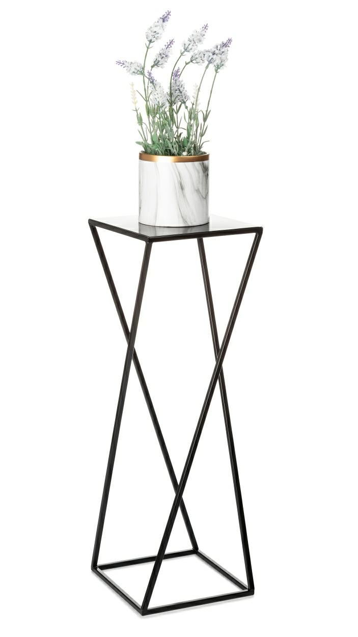 Moderner Schwarzer Blumenständer, 70 Cm Hoch