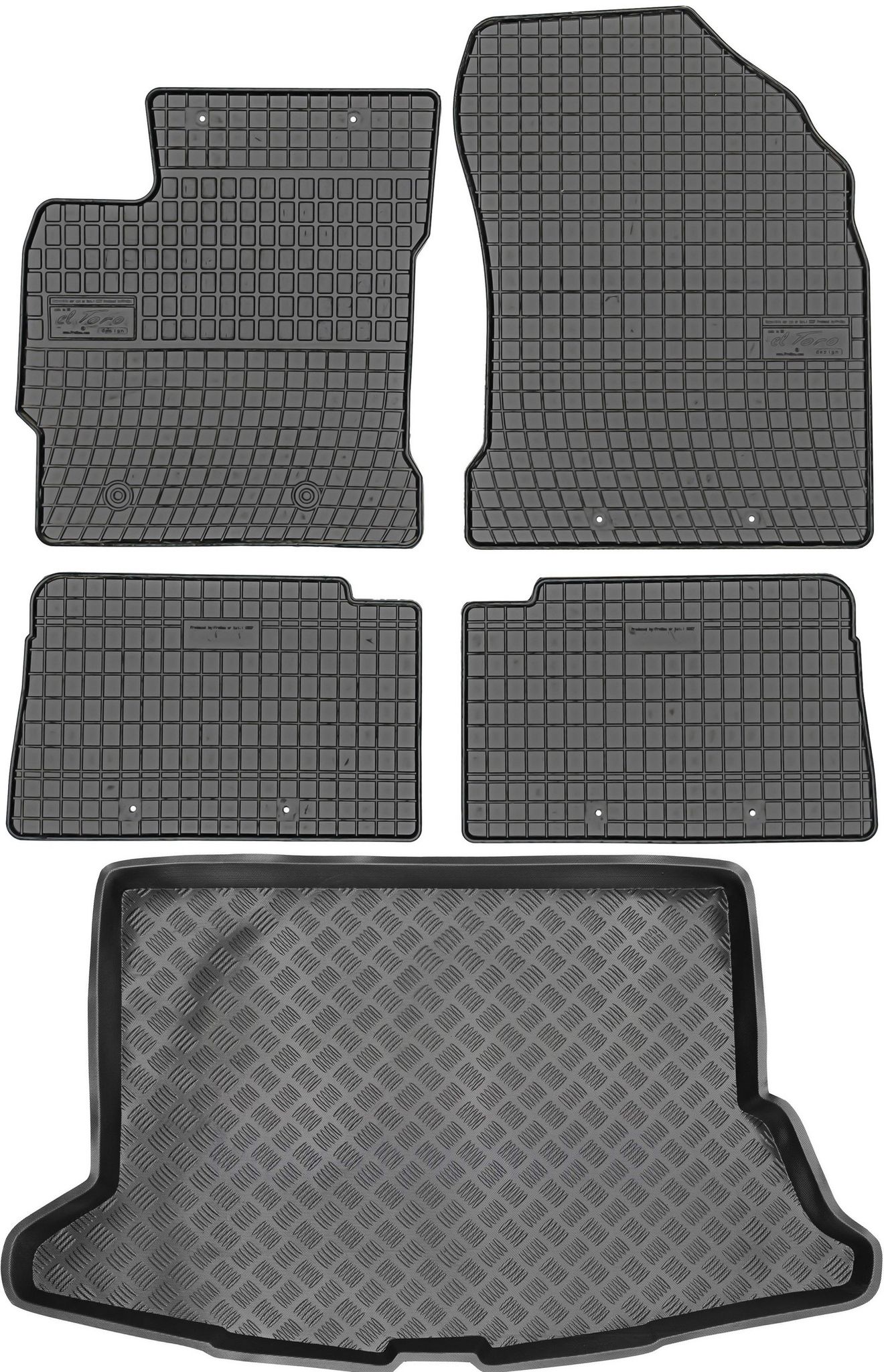 Toyota Auris Ii Schrägheck (2017–2019) – Set: Gummifußmatten + Kofferraummatte
