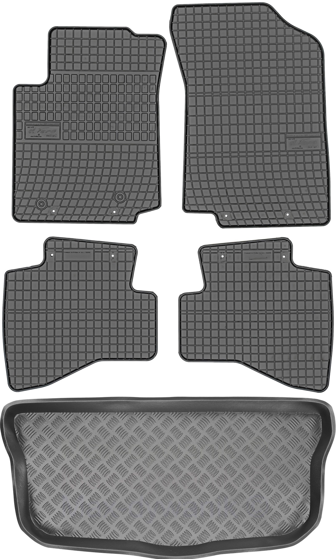 Citroen C1 Ii Schrägheck Ab 2014 Set - Gummifußmatten + Kofferraummatte