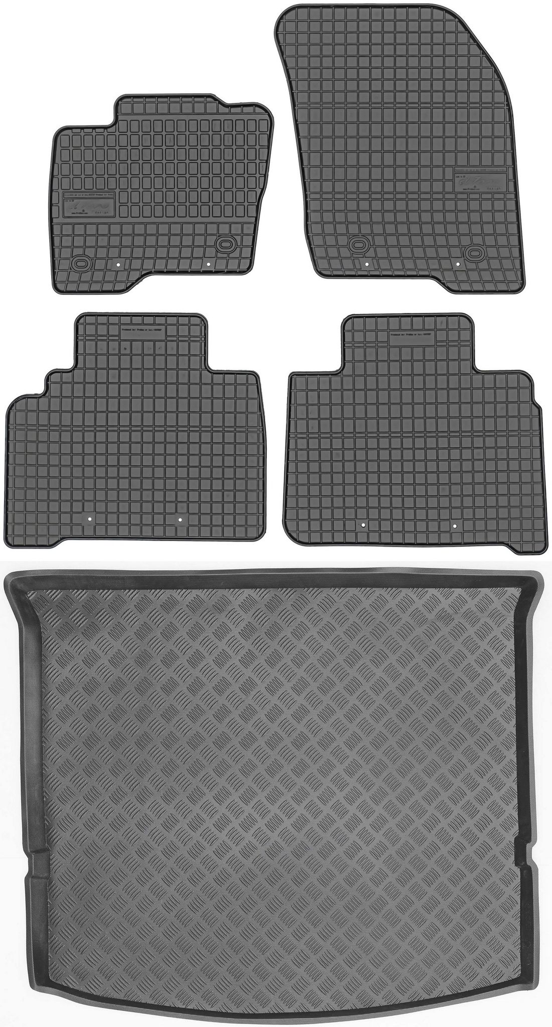Ford S-max Ii Van (2014–2019) – Set: Gummifußmatten + Kofferraummatte