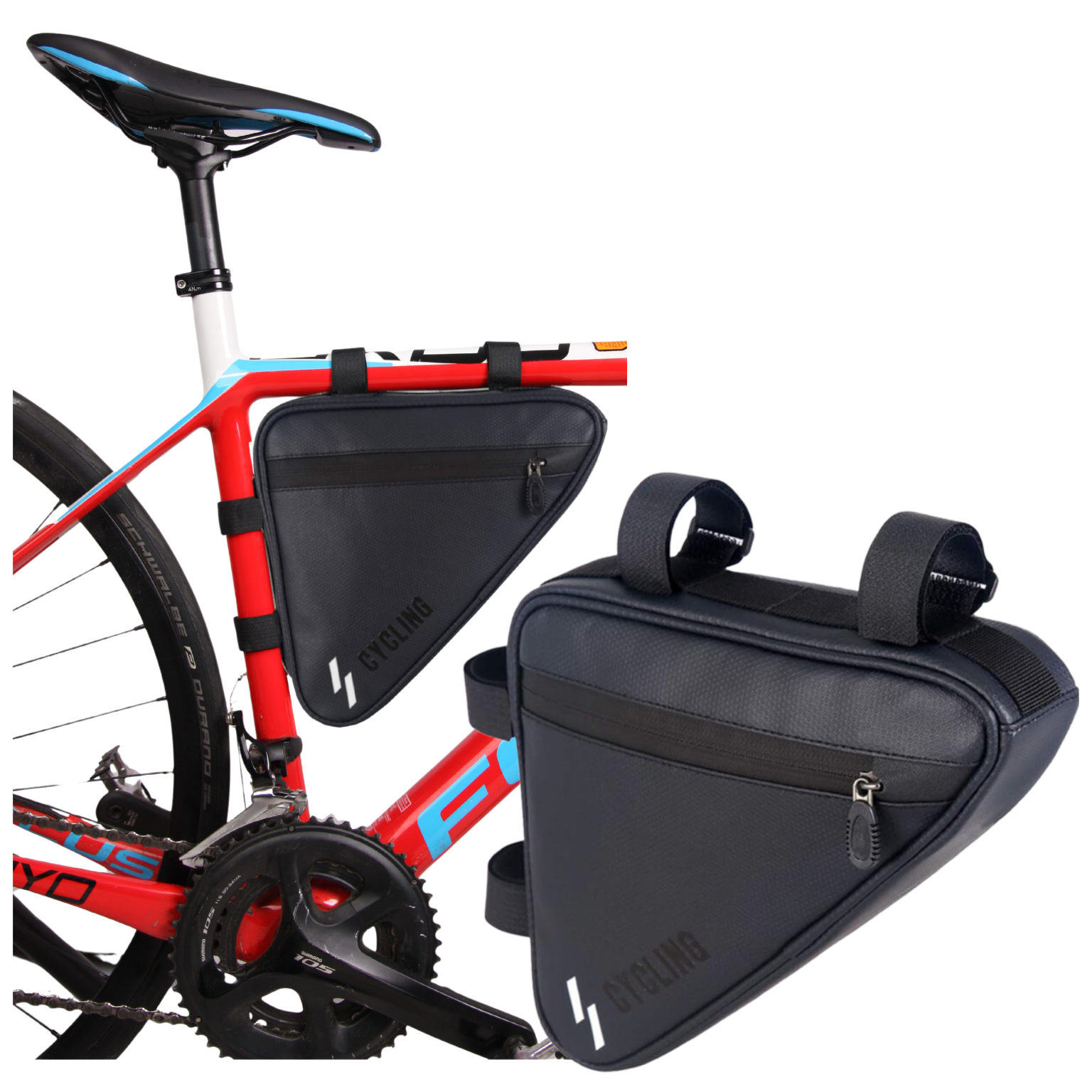 Fahrradtasche Unter Dem Rahmen, Fahrradtasche Mit Reißverschluss, Wasserdicht