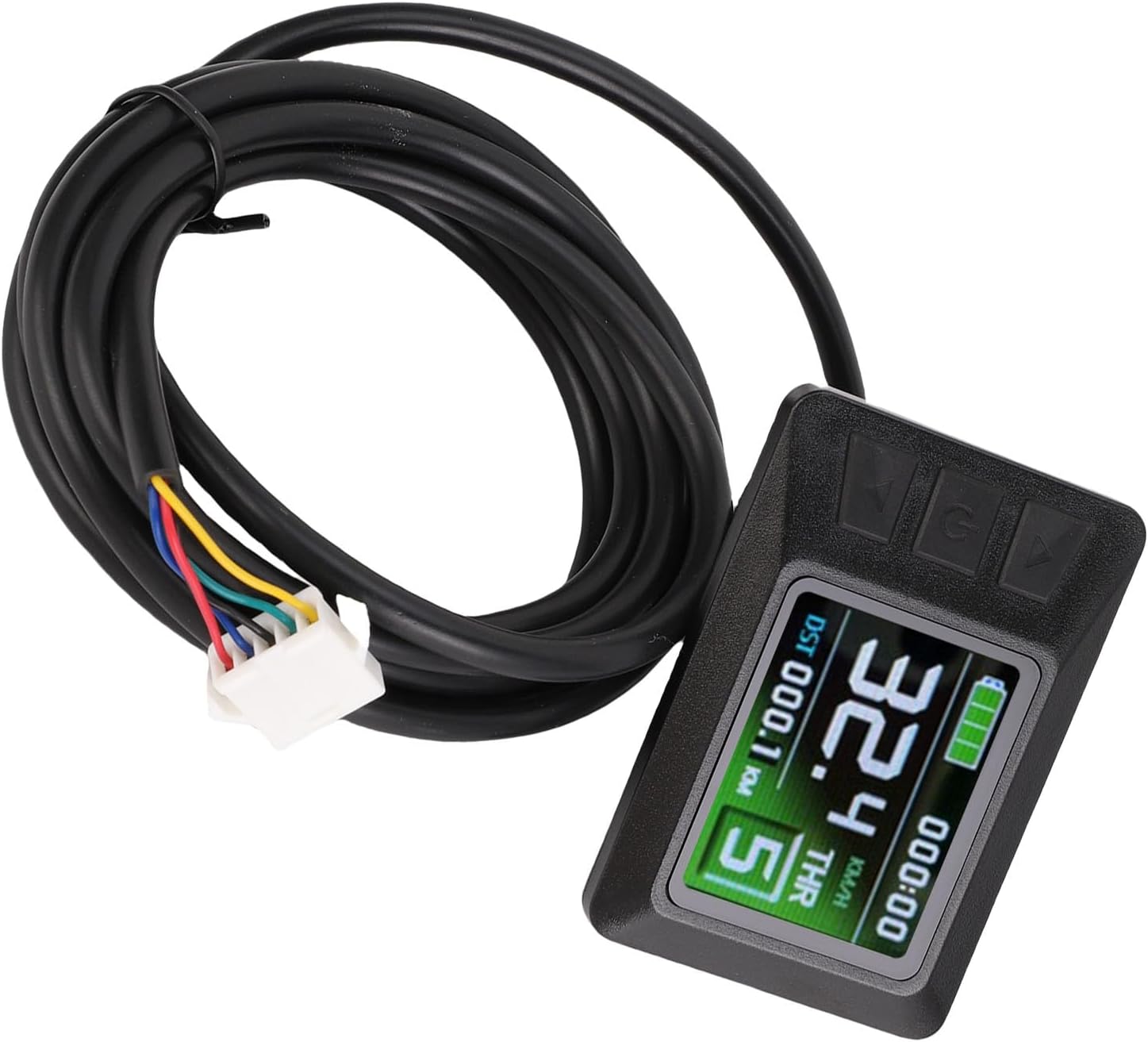 Lcd-display Für E-bikes, Echtzeitdaten Und -informationen, Benutzerfreundliches Design, Kristallklare Anzeige, Kompatibel Mit 24 V, 36 V Und 48 V, Abs-material, Sm-stecker