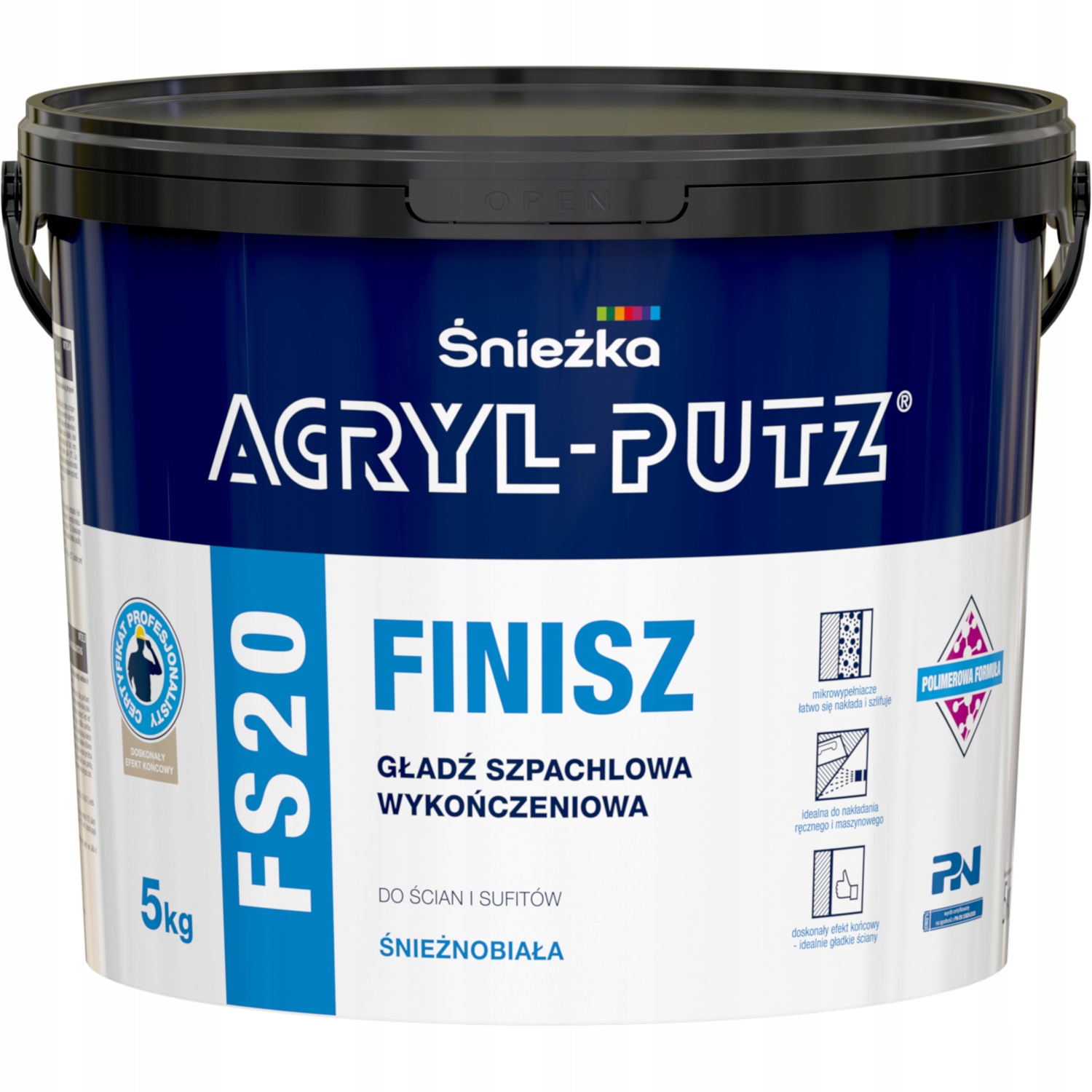 Śnieżka Acryl-putz Fs 20 Finish Fertigspachtel 5 Kg