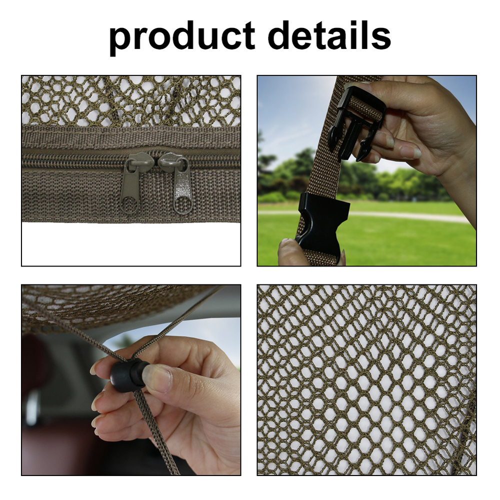 Dachgepäcktasche Fürs Auto, Verstellbares, Doppellagiges Gepäcknetz, Organizer Für Diverse Gegenstände, 90 X 65 Cm Große Innentasche Aus Netzgewebe Mit Reißverschluss Für Lkw Und Suv