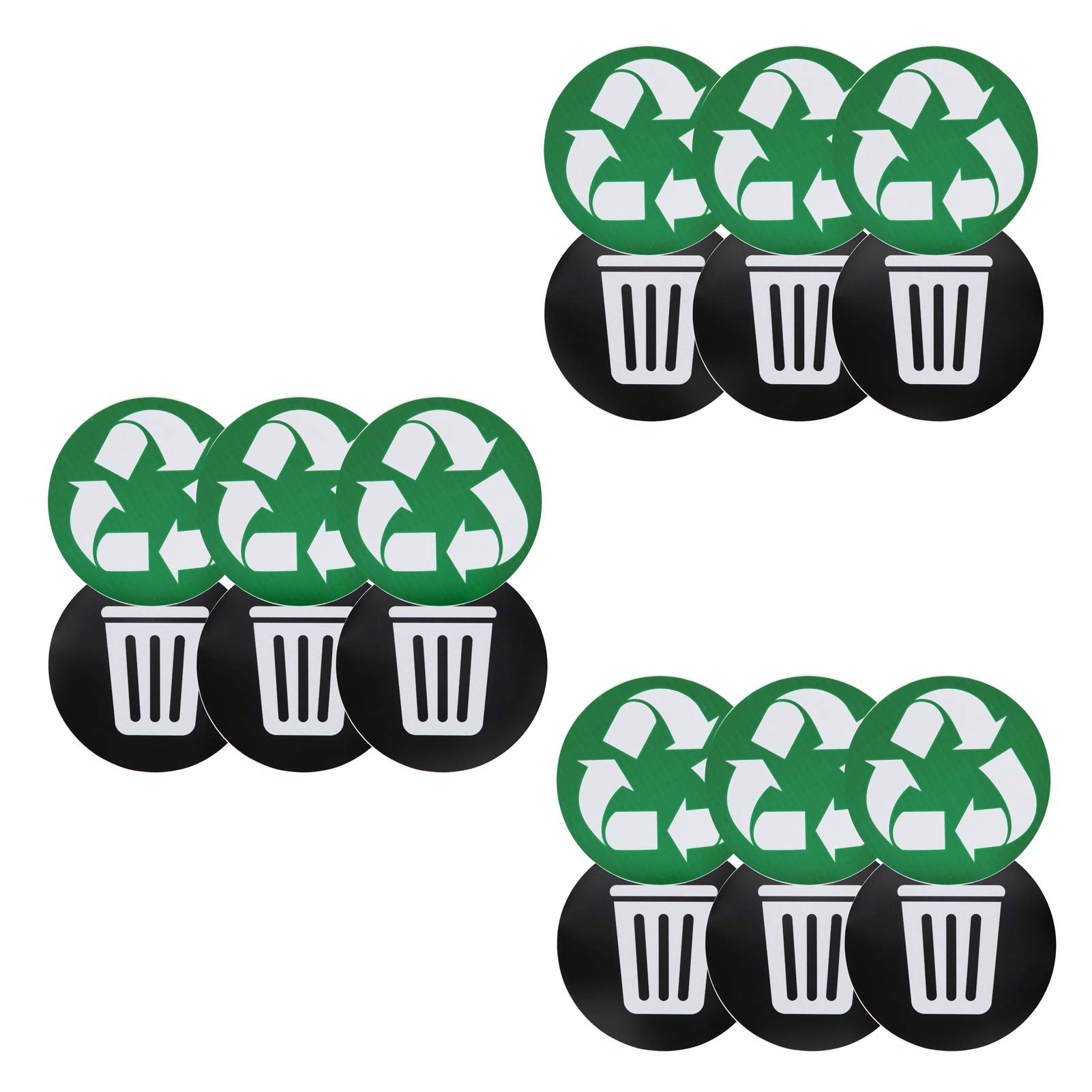 Mülleimeraufkleber, 18 Stück Wasserfeste, Wiederverwendbare Recycling-mülleimeraufkleber Mit Modernem Abfallaufbewahrungslogo Zur Organisation Und Koordination Von Recyclingabfällen.