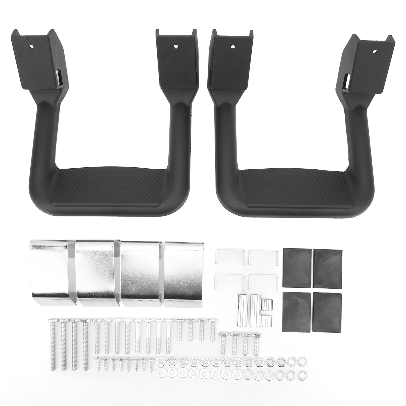 Lkw-seitenstufen-set, Schwarz Pulverbeschichteter Aluminiumguss, Robustes Anti-rutsch-pad, Universelle Passform, Ersatz Für Chevy