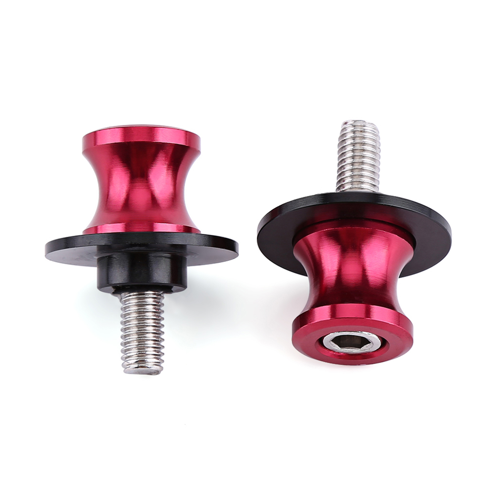 Motorrad Cnc Hinterständer Schwingenspulenschieber Schwingenspulen (6 Mm, Rot)