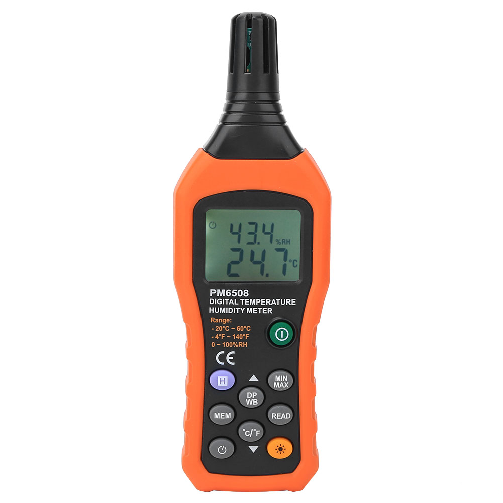 Feuchtigkeitsmesser, Empfindliche Hintergrundbeleuchtung, Temperaturthermometer, Batterieanzeige, Multifunktional Für Experimente