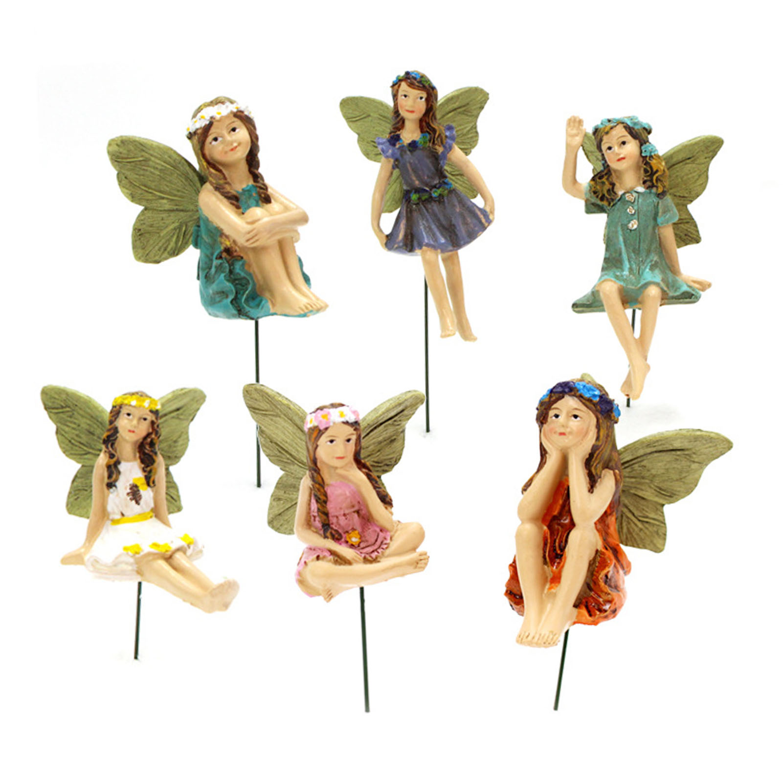 Mini-feen-figuren, Niedliche Miniatur-feenskulptur Aus Kunstharz Mit Klarem Muster Für Gartenzubehör