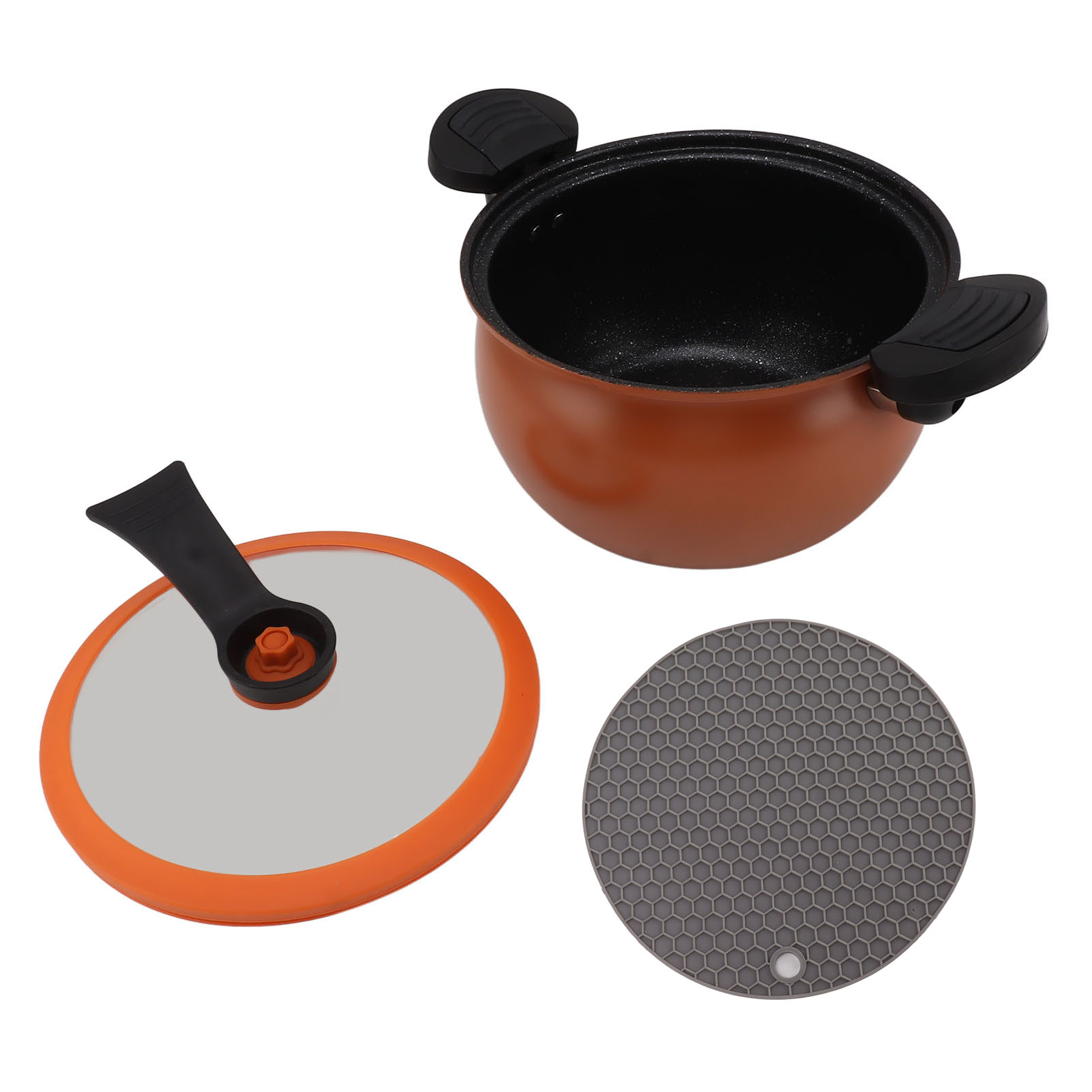 Haushalts-antihaft-mikro-schnellkochtopf, Multifunktional, Große Kapazität, Kochtöpfe, Küchenutensilien, Orange, 7 L