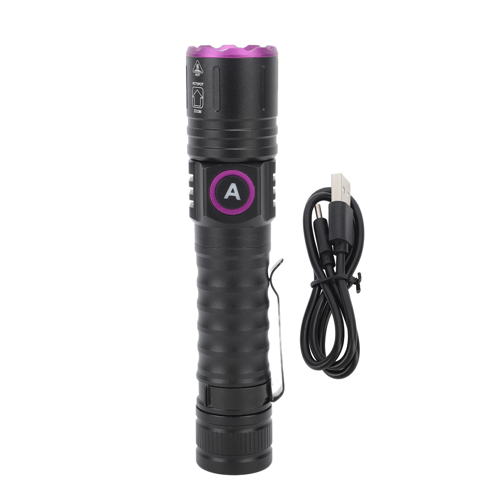 Uv-395-nm-taschenlampe, Über Usb Wiederaufladbar, Tragbare Handerkennung Für Hundeurin, Haustierflecken