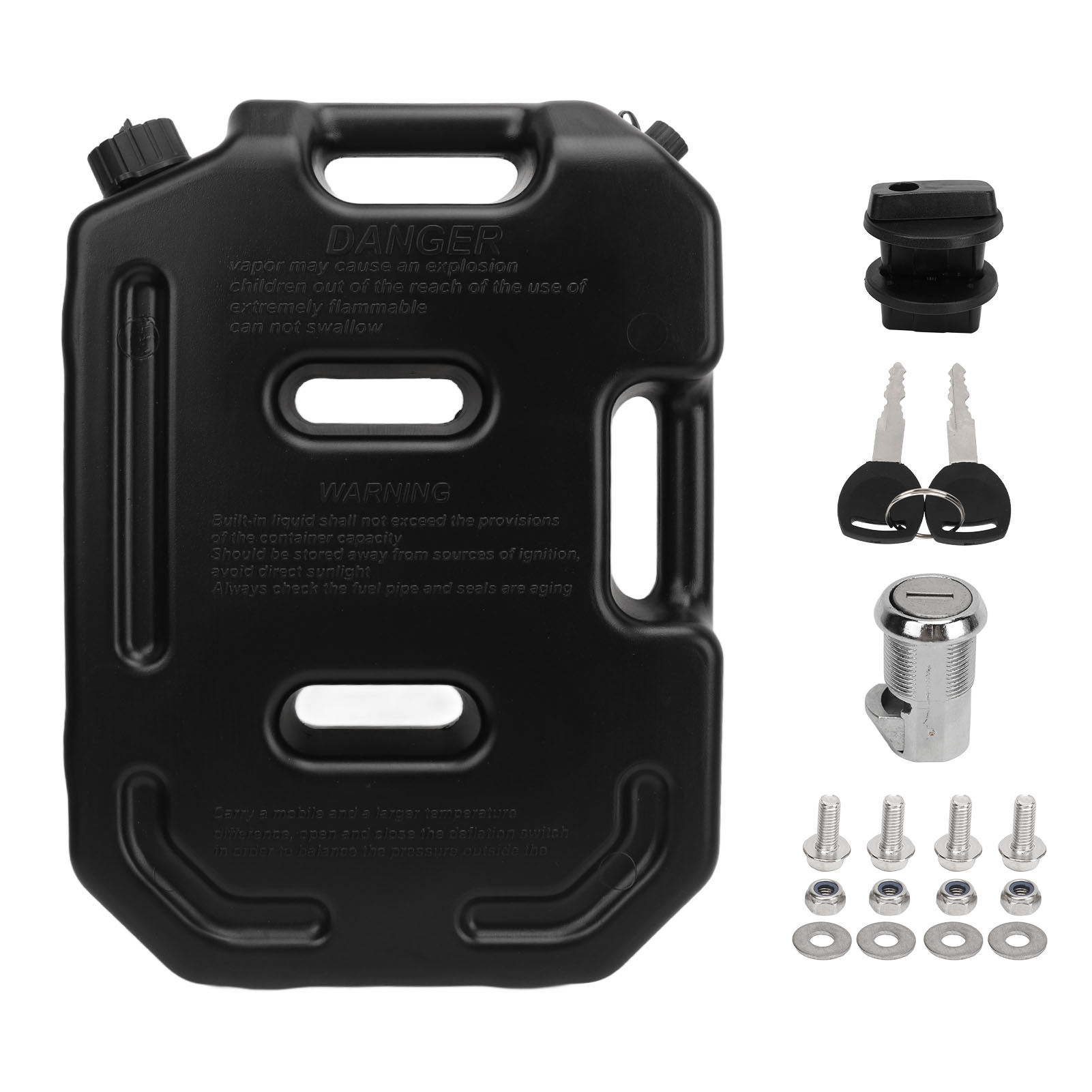 10l Heizöl-lagertank, Stoßfest, Notfall-backup-benzin-gaskanister, Universell Für Motorräder, Geländefahrzeuge, Suv, Atv, Mit Halterung