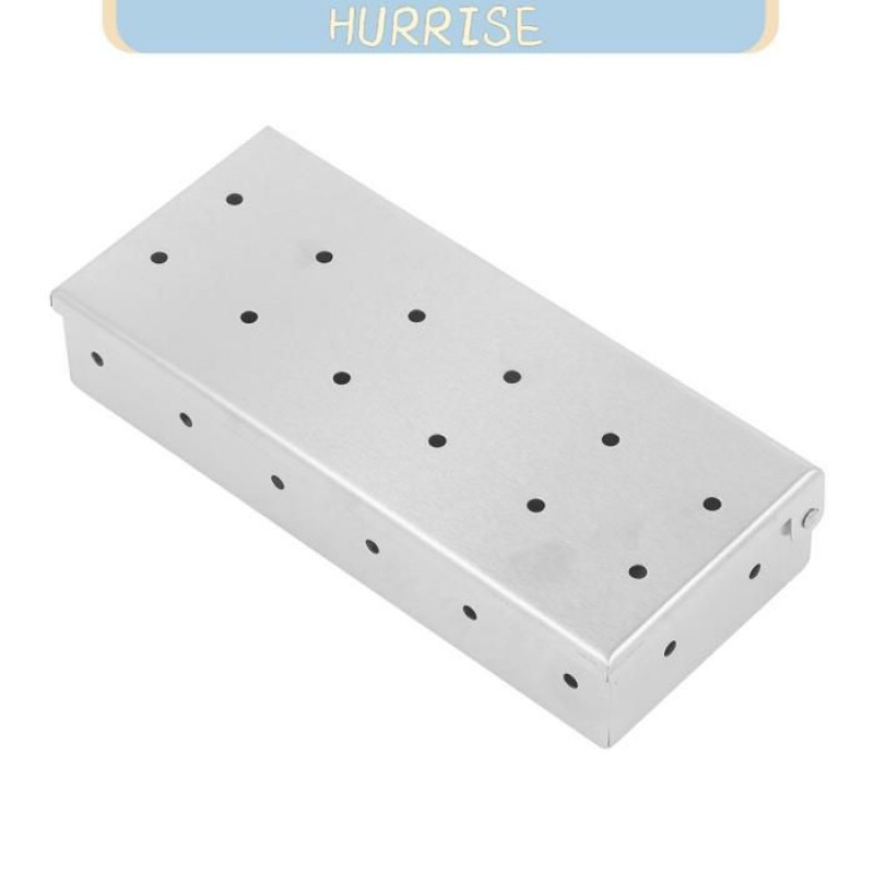 Lbjfyhjn Räucherbox, Edelstahl-räucherbox, Holzchip-räucherbox Mit Deckel Für Plancha-grill
