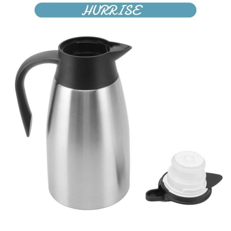 Sonew 2-liter-thermoskanne Aus Edelstahl Mit Innenbehälter, Edelstahlfarbe