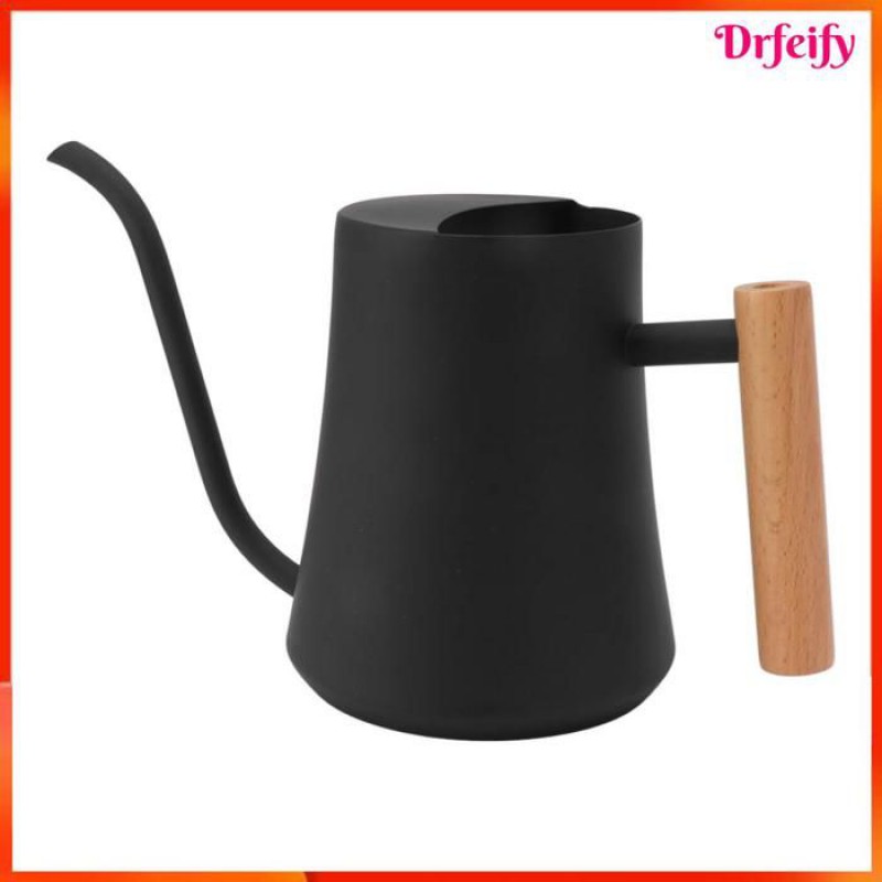 Gießkanne – Retro, 1000 Ml – Edelstahl – Langer Ausguss – Holzgriff