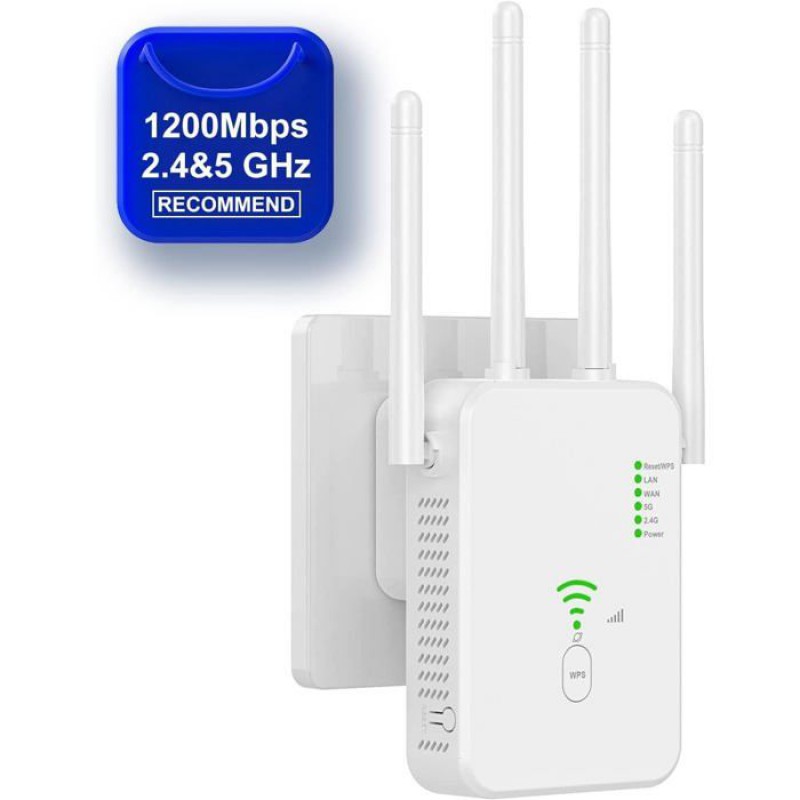 Wlan-verstärker Mit Großer Reichweite Und Hoher Geschwindigkeit, Wlan-router-repeater, Verstärker, Zugangspunkt, 1200 Mbit/s Dualband