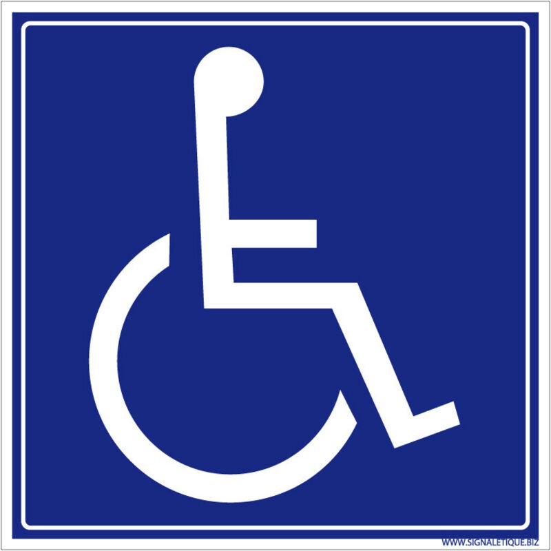 Hinweisschild Zur Barrierefreiheit – Beschilderung Für Menschen Mit Eingeschränkter Mobilität – Pvc 350 X 350 Mm