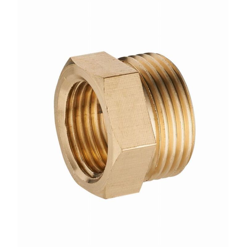 Reduziernippel Aus Messing, Außengewinde Auf Innengewinde, M1/2" (15x21) - F3/8" (12x17) - 168-1512l1