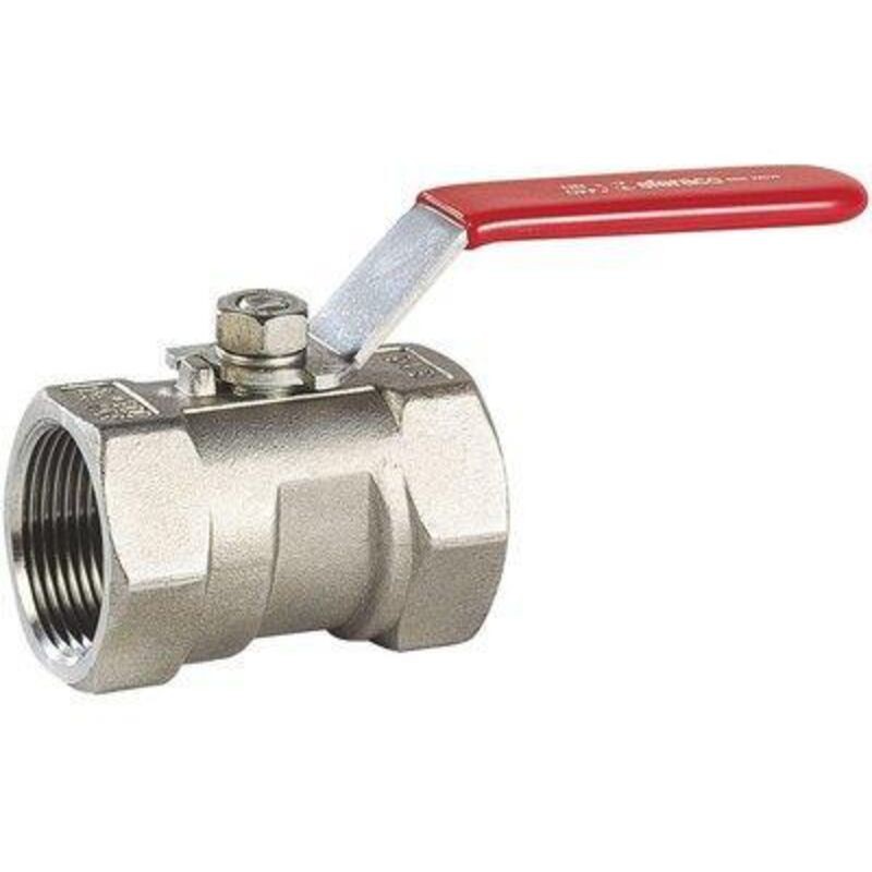 Einteiliger Edelstahl-kugelhahn, Reduzierter Innendurchmesser, 3/8" (12/17) Innengewinde – Pn40 – Roter Griff – Sferaco