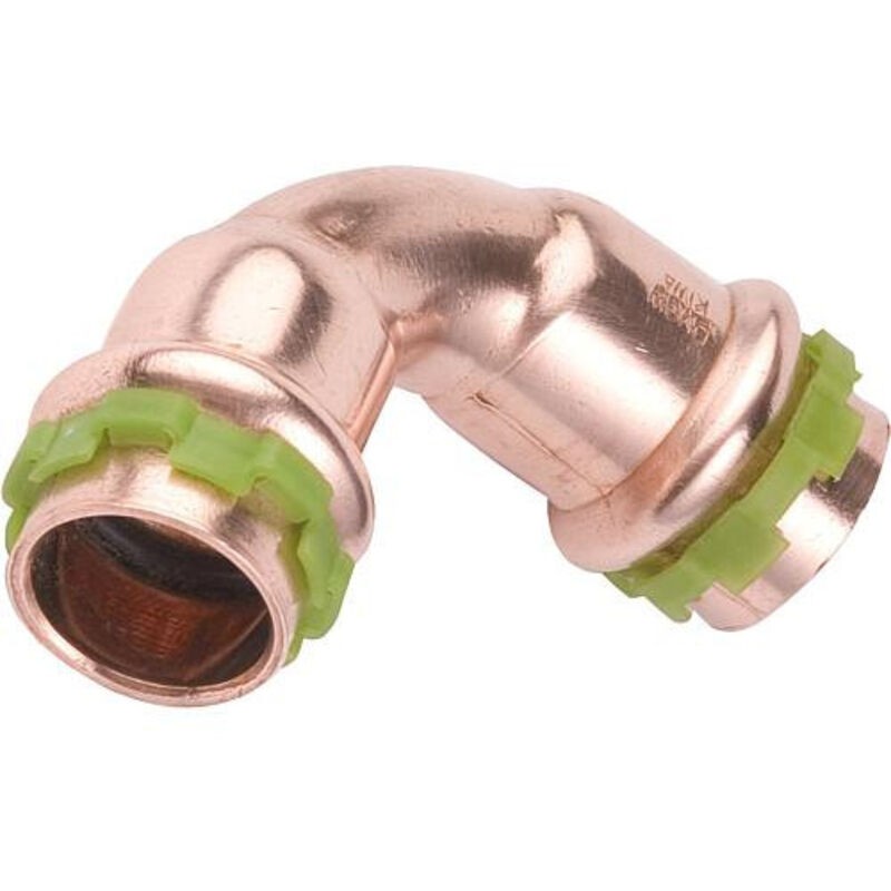 90°-kupferwinkelverschraubung Mit Crimpanschluss – Innengewinde – 15 Mm Durchmesser – Aalberts Integrated Piping Systems