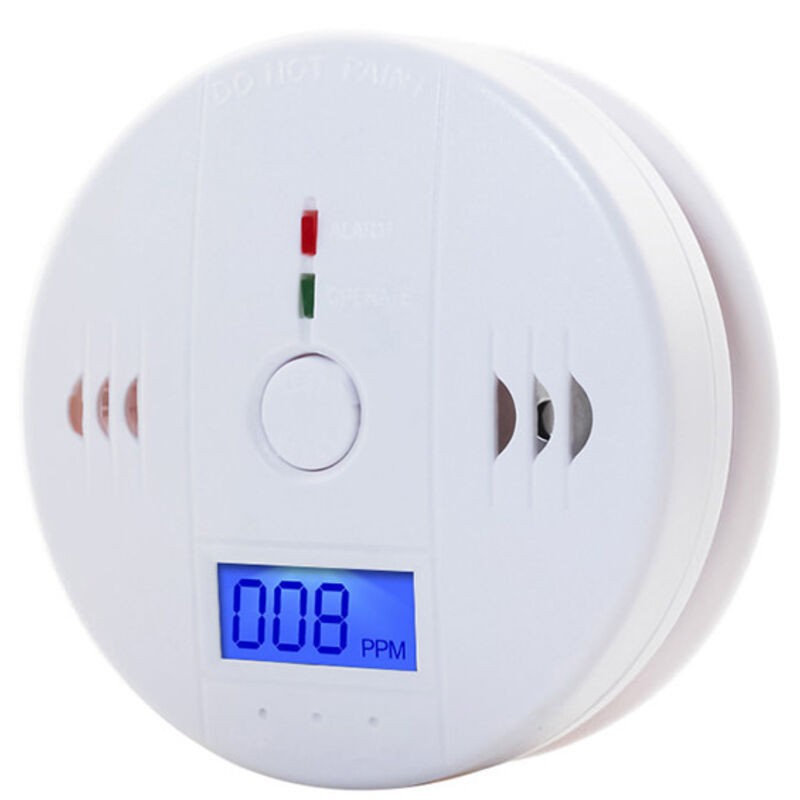 Kohlenmonoxidmelder Mit Led-anzeige – Elektronischer Sensor, Runder Alarm Für Die Heimsicherheit