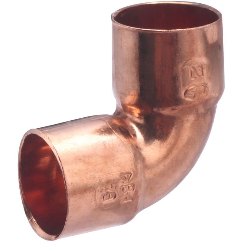 90°-kupferlötbogen, Kleiner Radius, Doppelte Gleichschenklige Innenverschraubung - Ø 18 Mm - 940-18l1