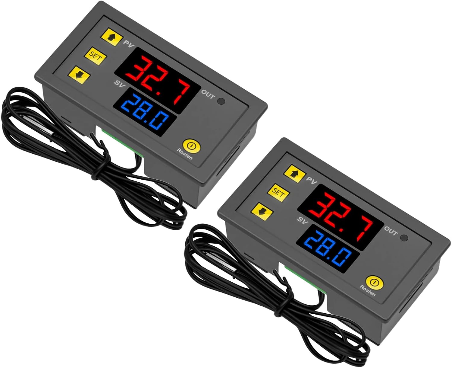 Digitales Thermostat W3230 – 2er-pack – Led-anzeige – 20-a-relais – Ntc-sonde – Heizen/kühlen
