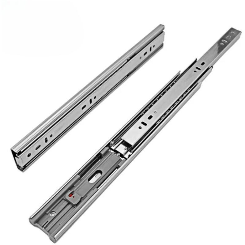 350 Mm – Paar 45 Mm Hohe Kugellager-schubladenschienen. Für Schubladen Mit Einer Tragkraft Von 50 Kg – Vollauszug, Push-open-mechanismus