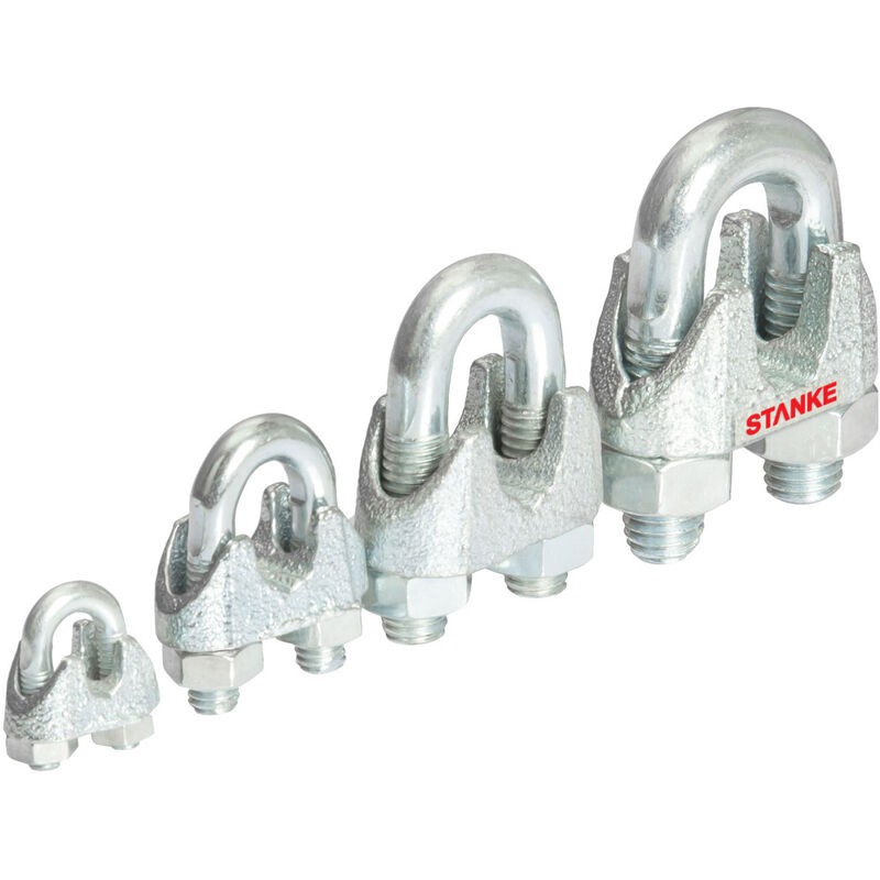 Seilwerk Stanke 50x Kabelklemmen Mit Verzinktem Bügel, Größe 4, Verzinkter Verbinder Für 4-mm-stahlseil
